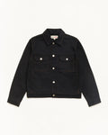 Stussy DENIM TRUCKER JACKET RAW BLACK CONTRAST STITCH