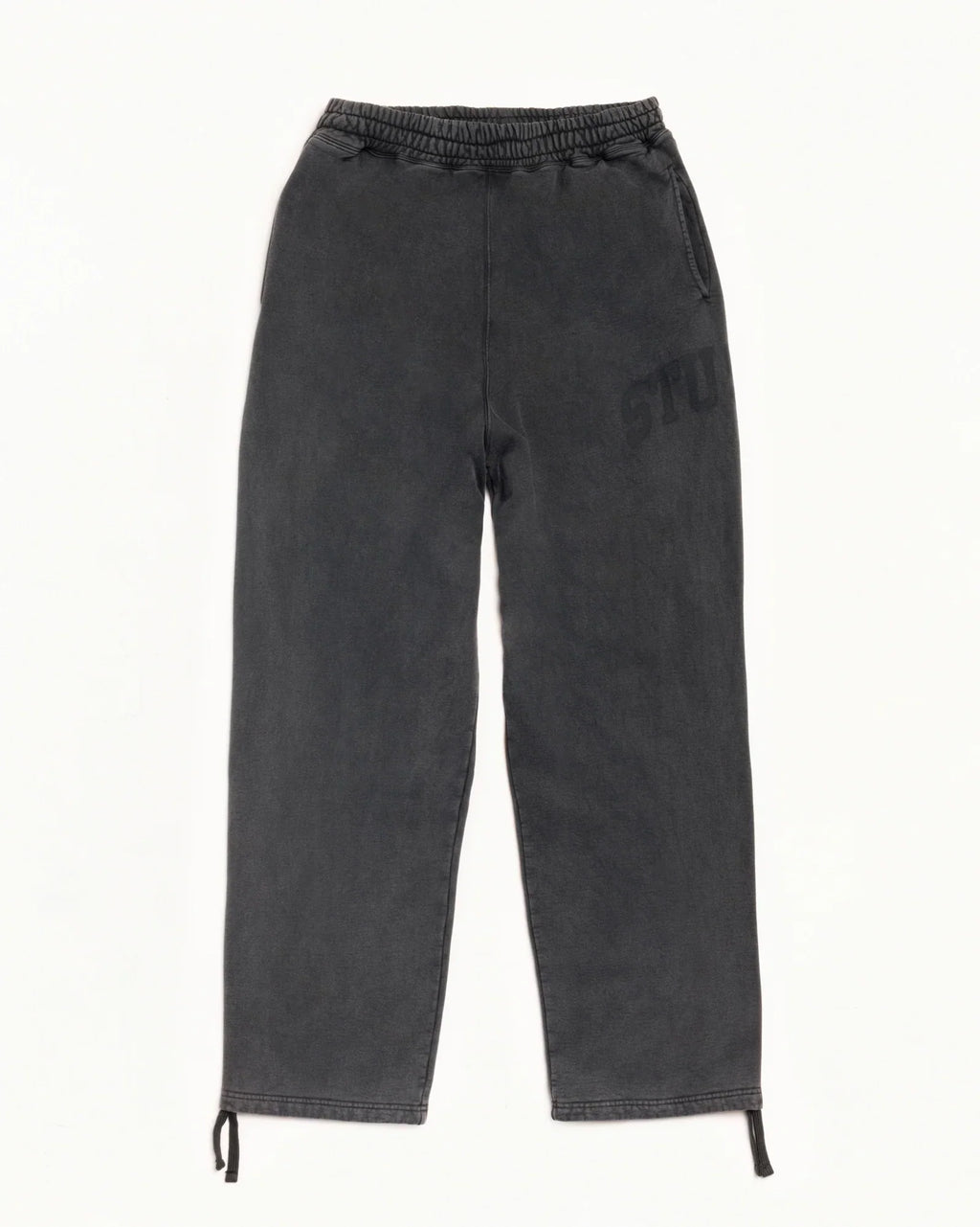 Stussy FADED GRAPHIC FLEECE PANT WASHED BLACK