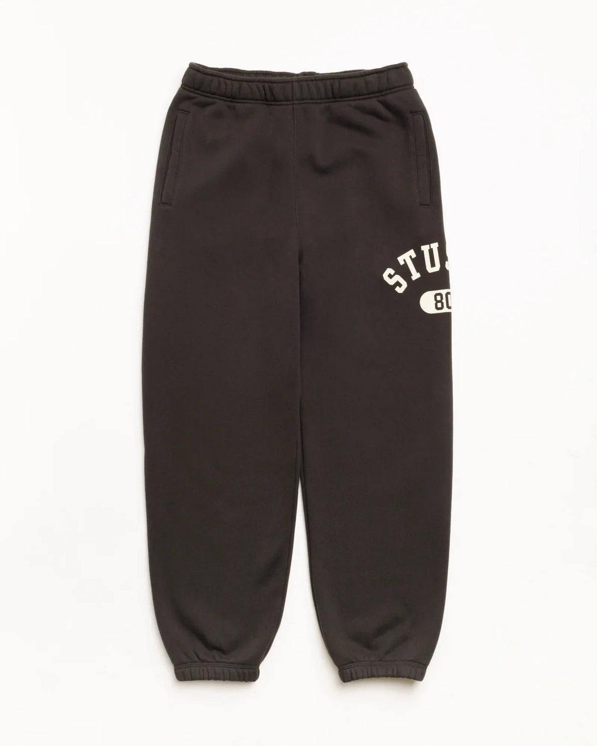 Stussy VARSITY FLEECE PANT WASHED BLACK