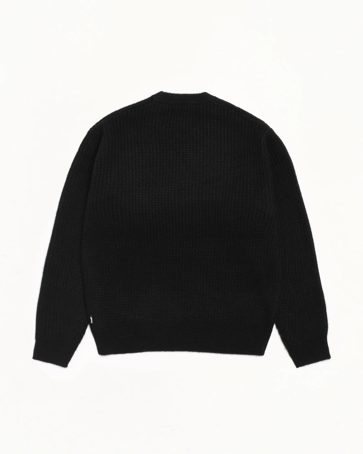Stussy WAFFLE CASHMERE SWEATER BLACK