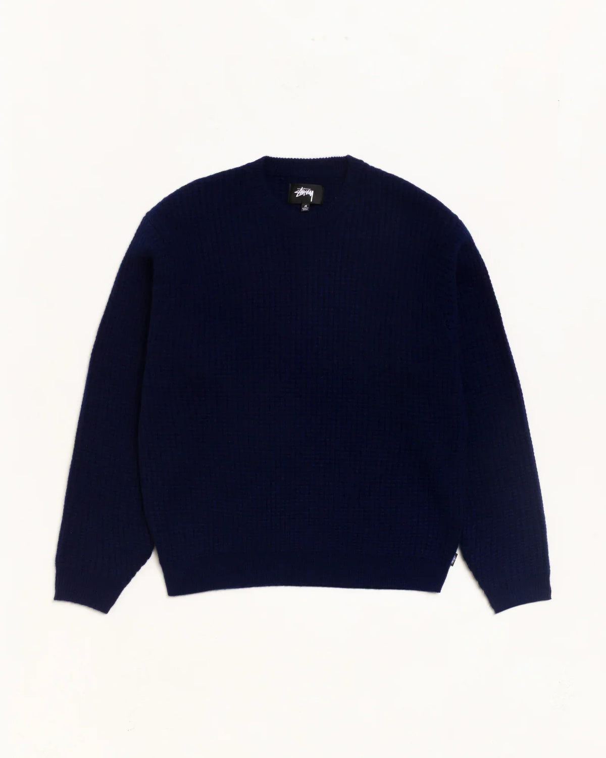 Stussy WAFFLE CASHMERE SWEATER DEEP NAVY