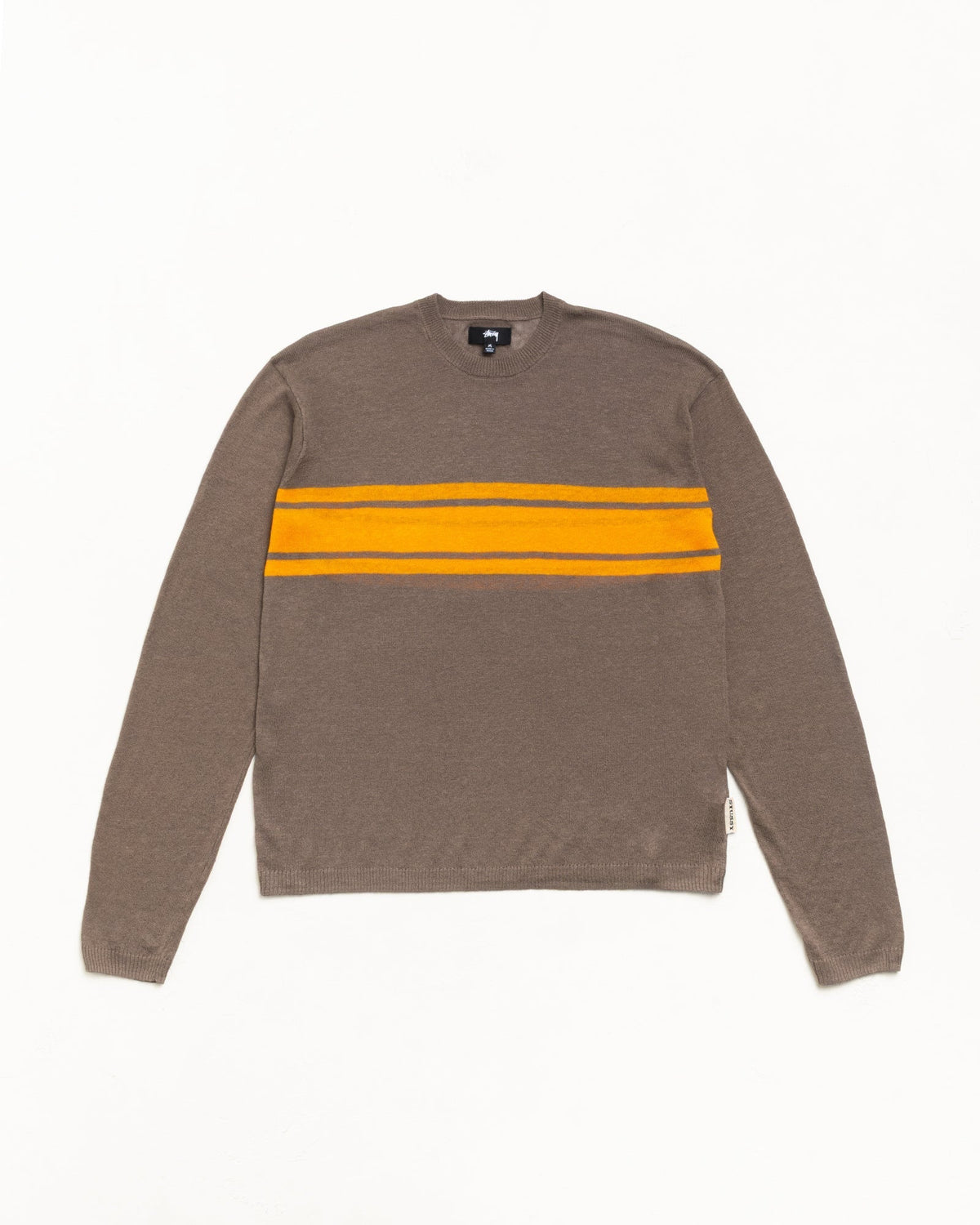 Stussy LIGHTWEIGHT STRIPED SWEATER BROWN