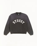 Stussy SUN FADED OVERSIZED CREW BLACK