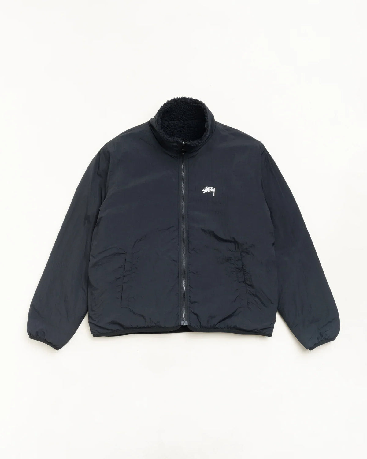 Stussy SHERPA REVERSIBLE JACKET BLACK