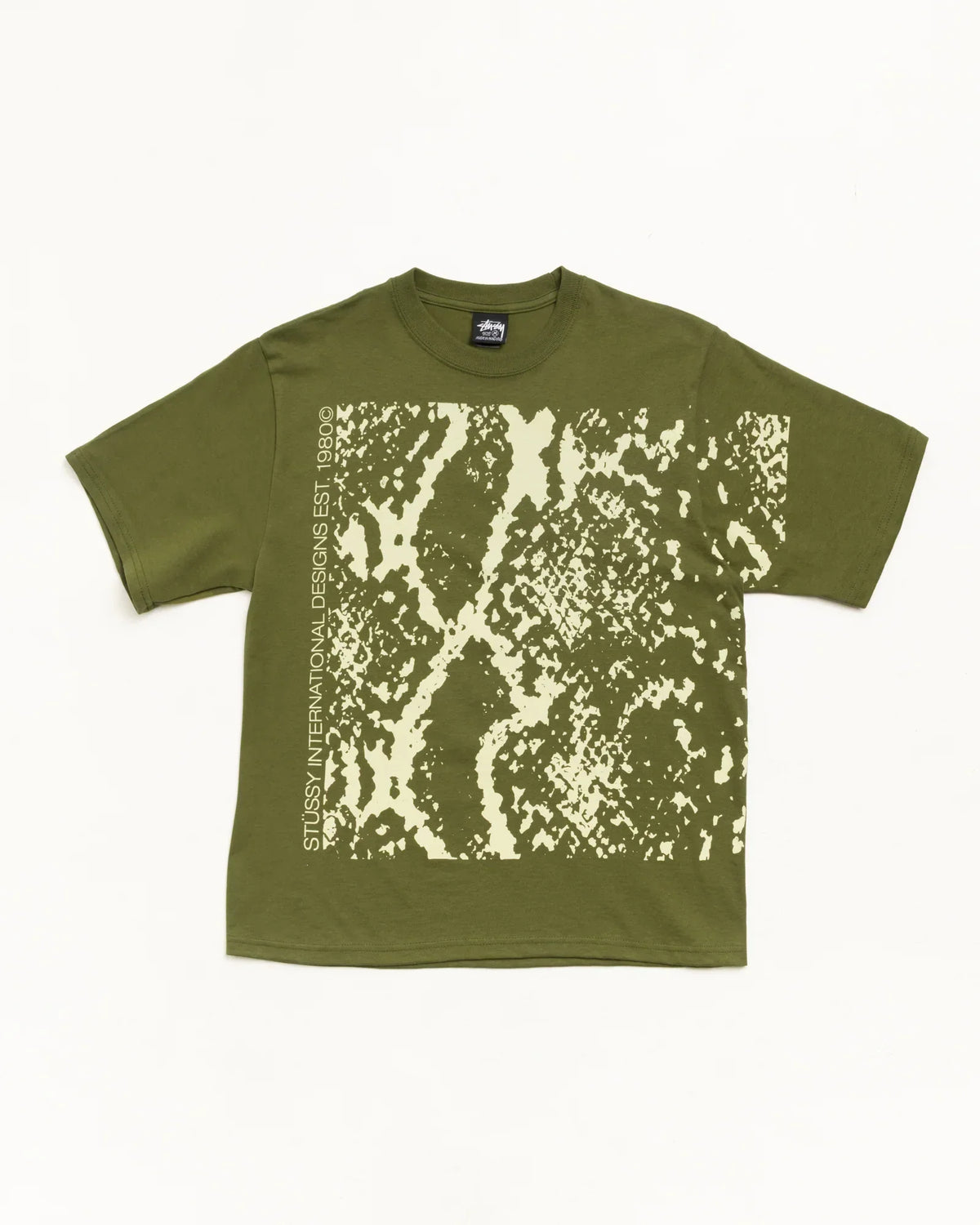 Stussy SNAKESKIN TEE OLIVE