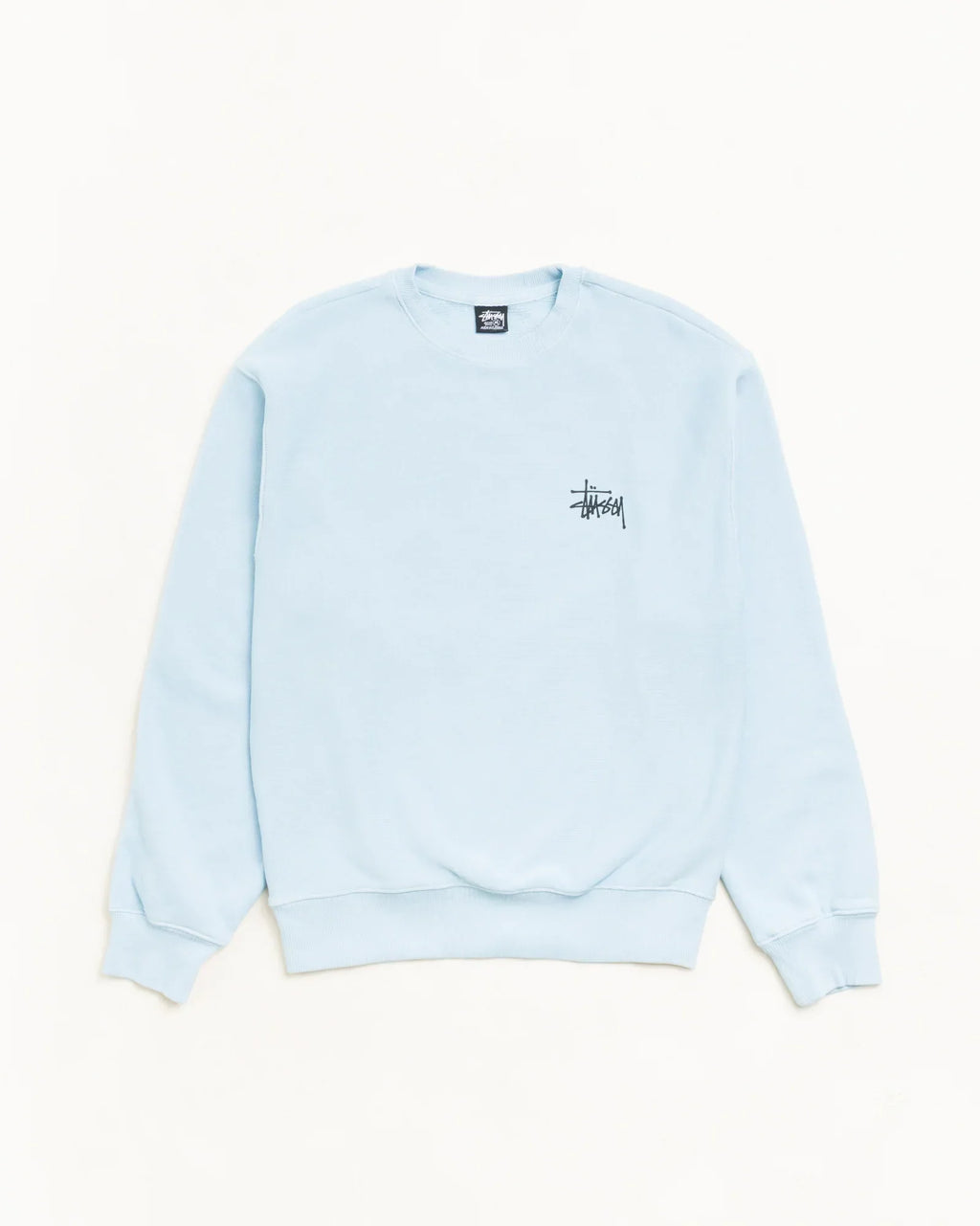 BASIC ST¨¹SSY CREW GARMENT DYED SKY BLUE