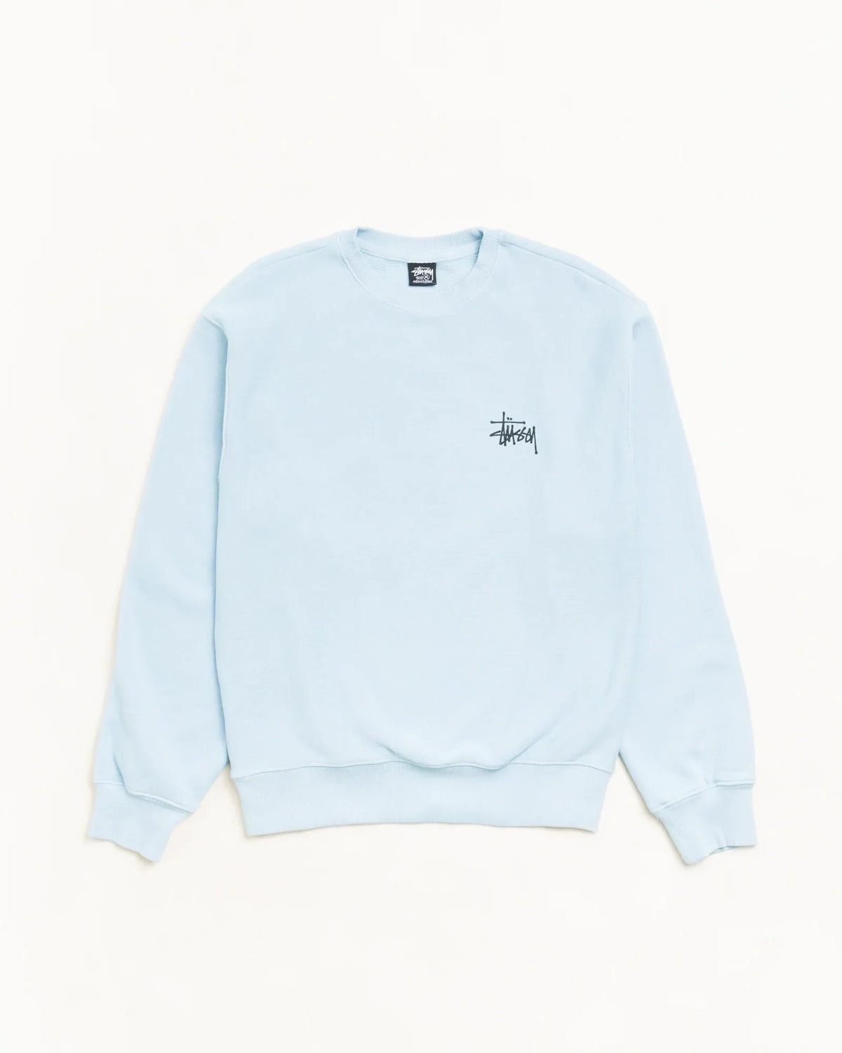 BASIC ST¨¹SSY CREW GARMENT DYED SKY BLUE