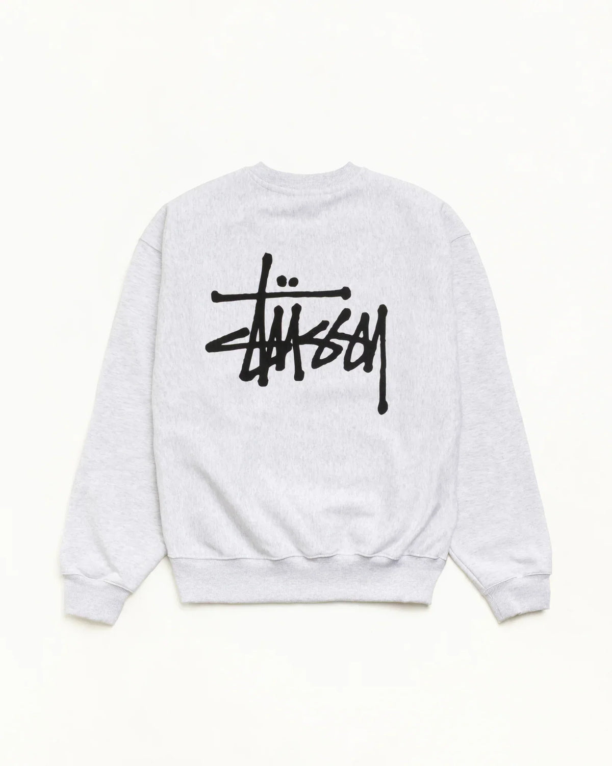 BASIC ST¨¹SSY CREW ASH HEATHER