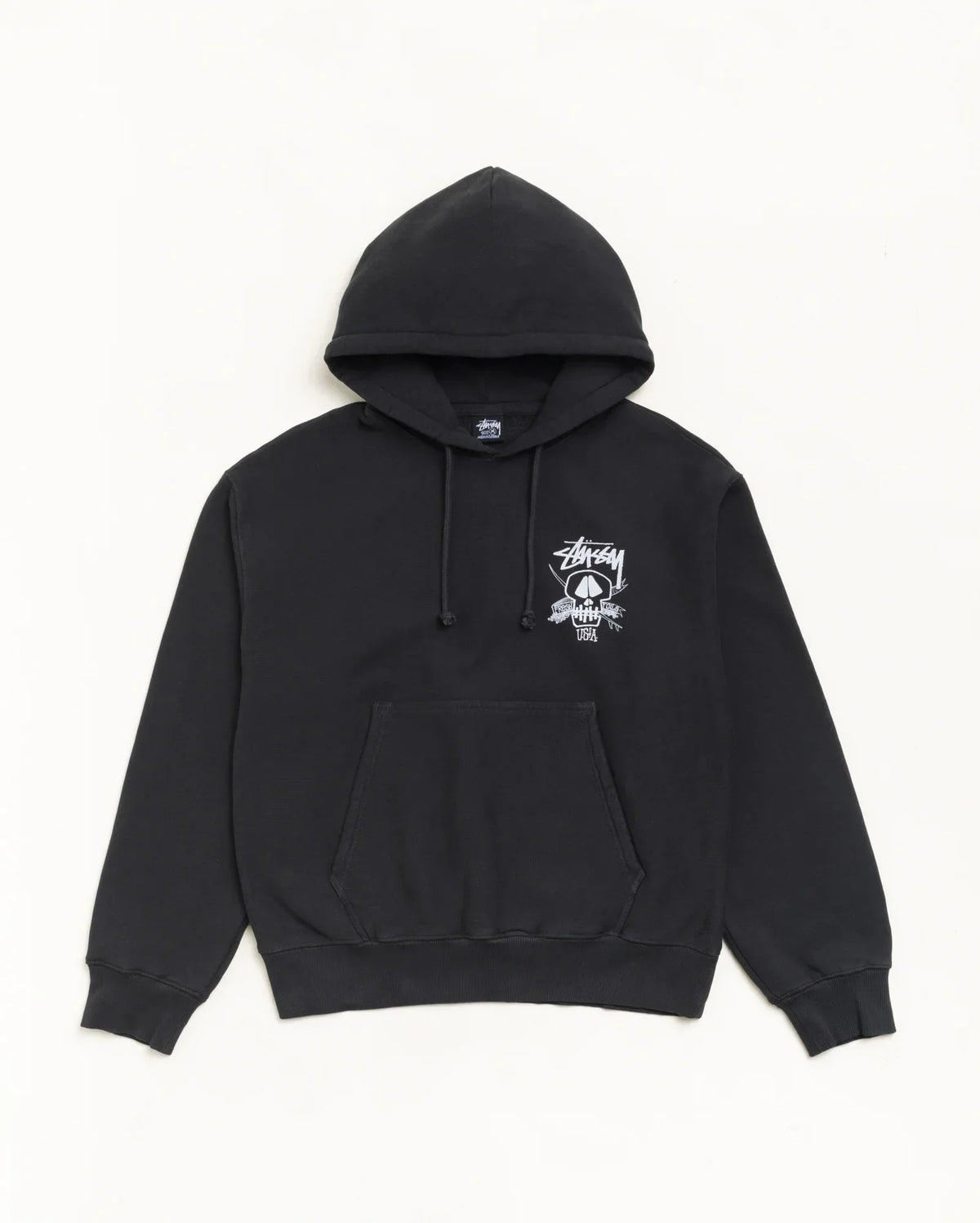 Stussy FRESH FOILS HOODIE GARMENT DYED FADED BLACK
