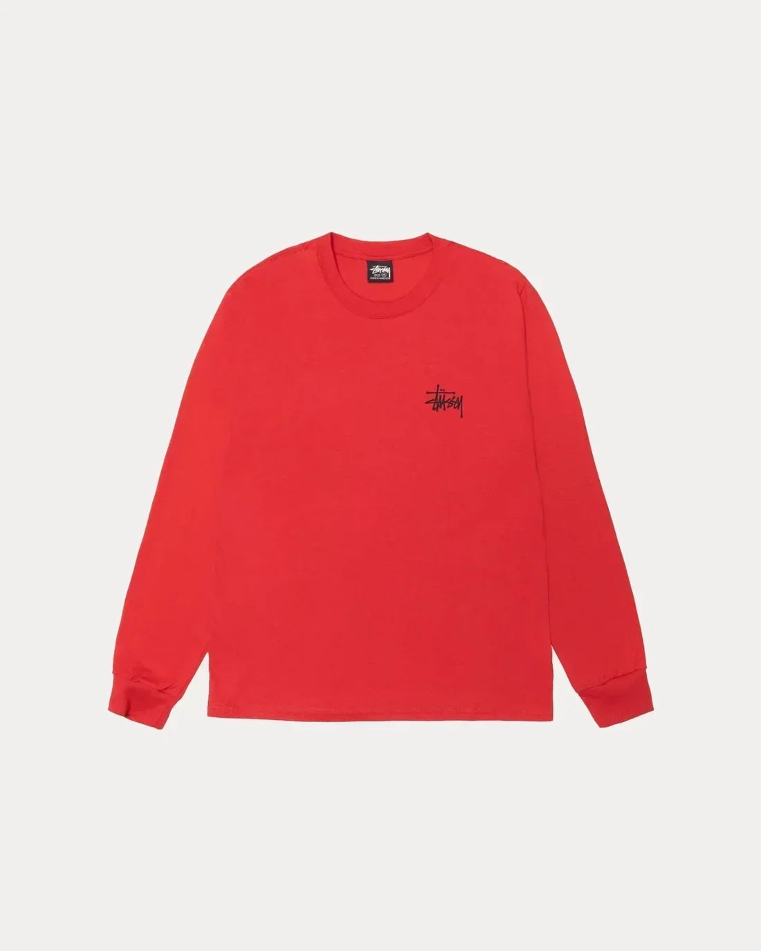BASIC ST¨¹SSY LONG SLEEVE TEE RED