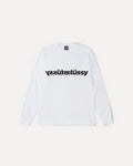 STUSSY MIRROR LONG SLEEVE TEE WHITE